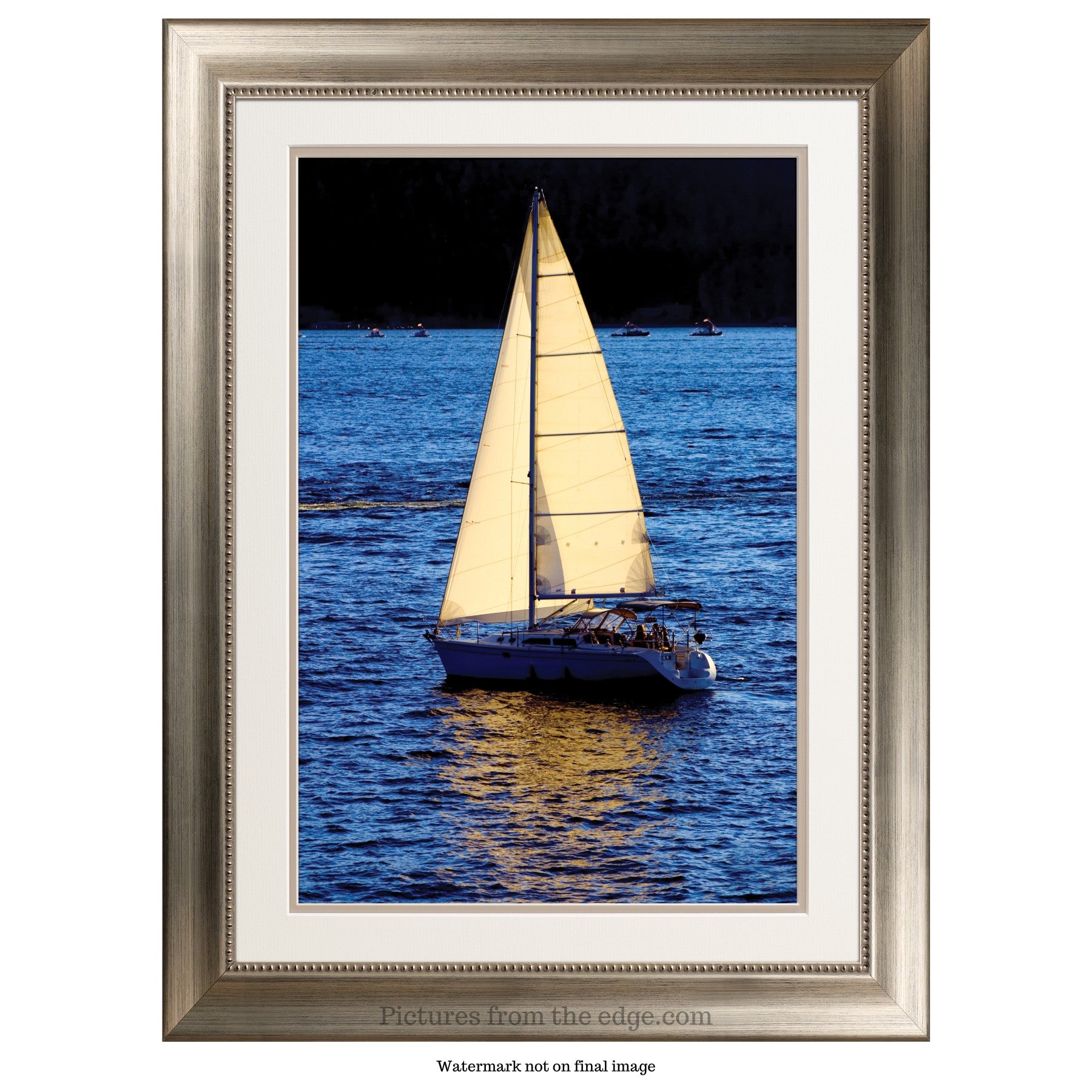 BeMoved by Evening Light Sailing Poster. Movable and Removable!
