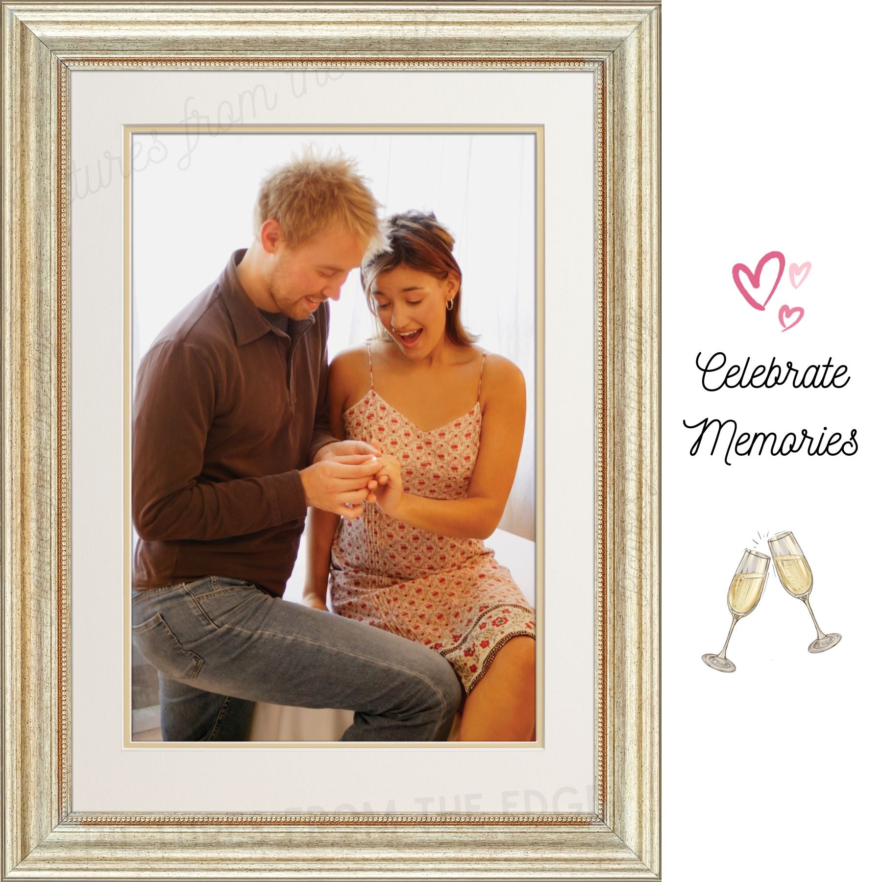 Custom Poster Bronze Frame. Moveable and removeable. Celebrate memories!