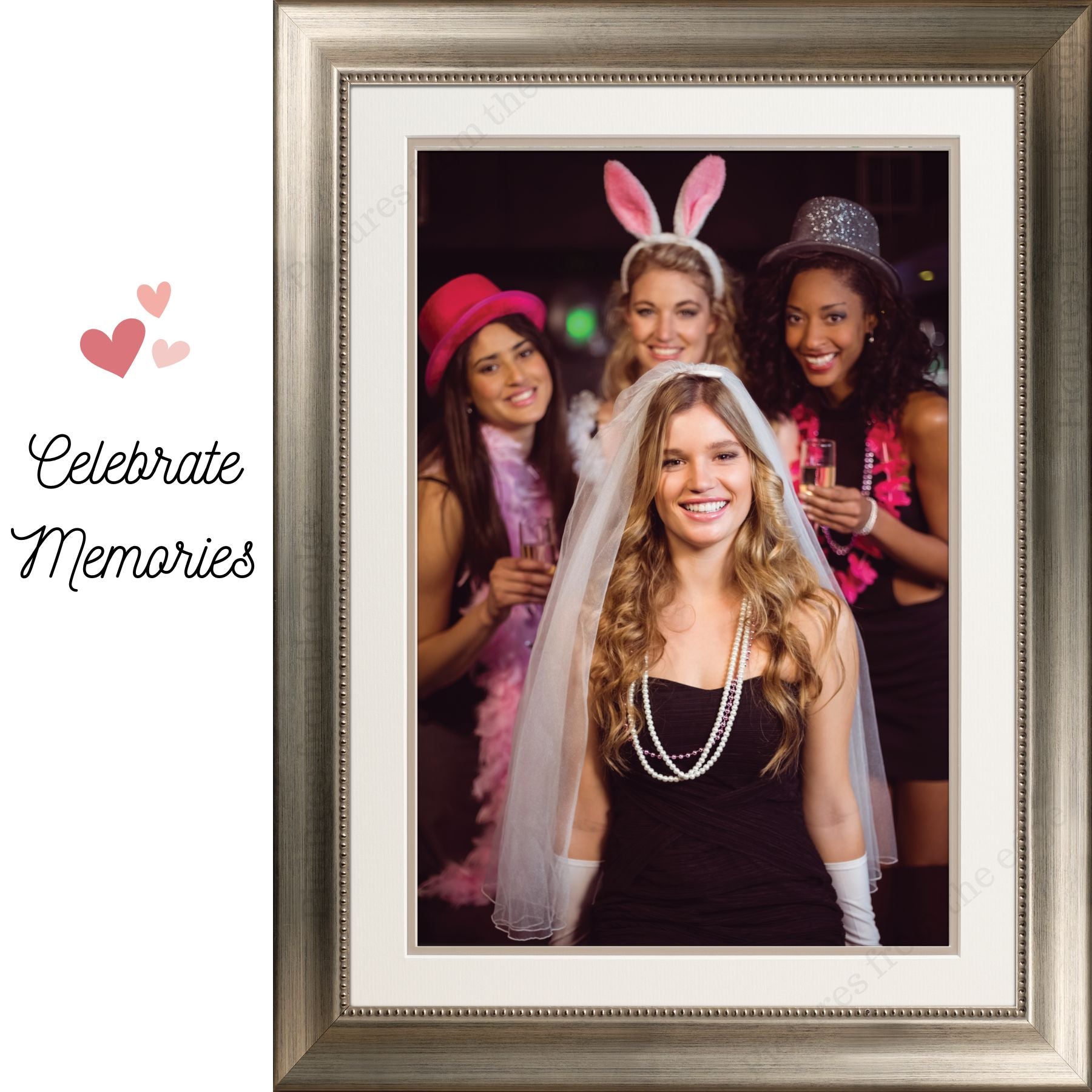 Custom Poster Silver Frame. Moveable and removeable. Celebrate Memories