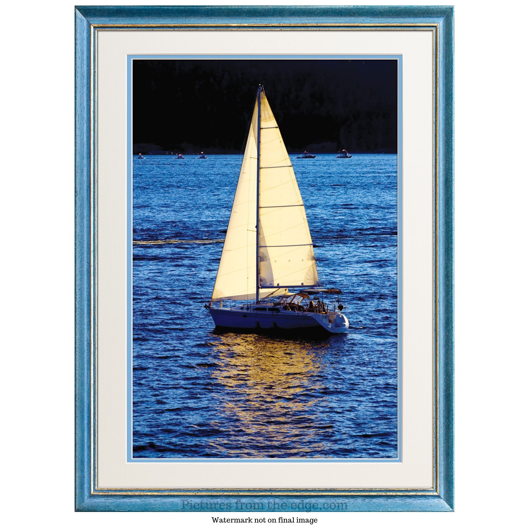 BeMoved by Evening Light Sailing Poster. Movable and Removable!