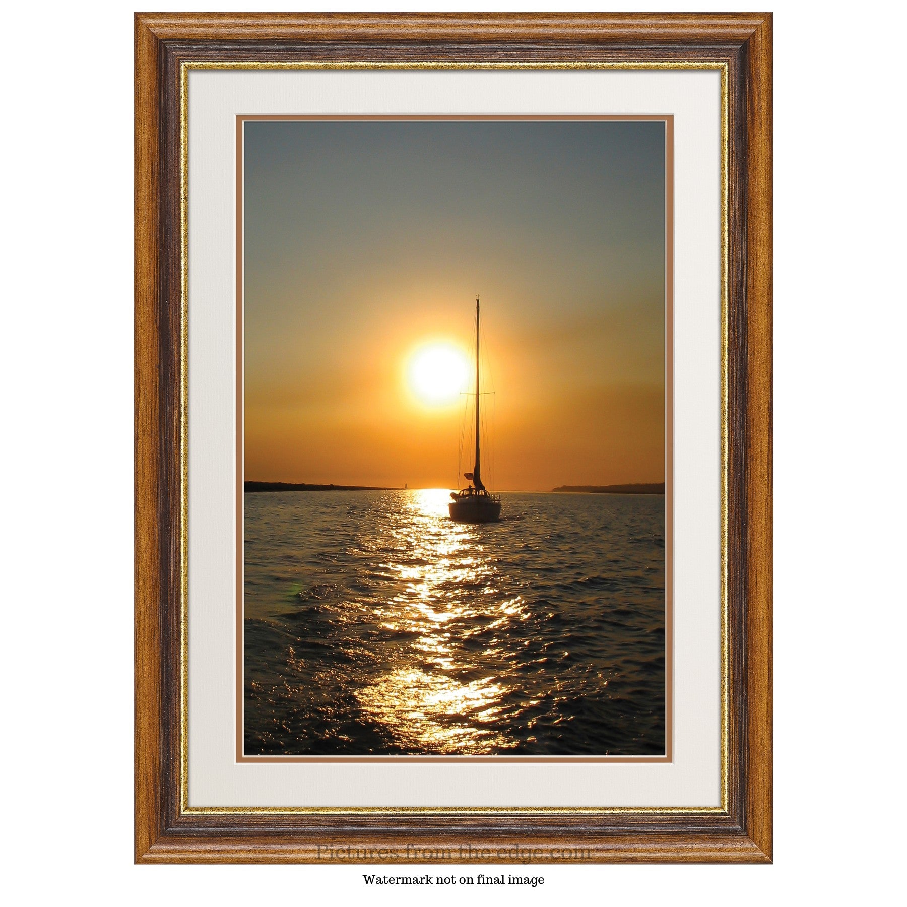 BeMoved by Sunset Sailing Poster. Movable and Removable!