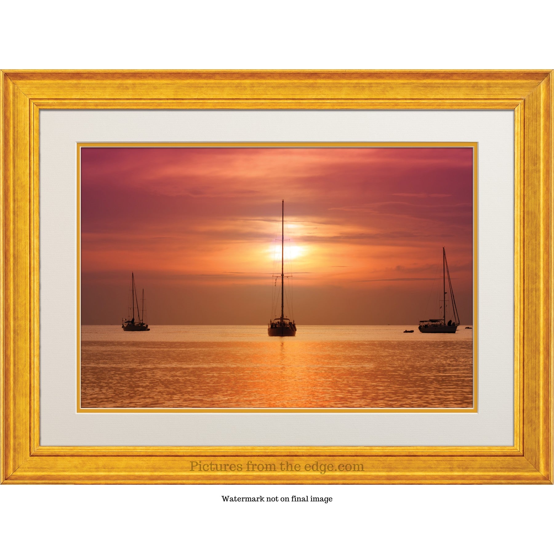 BeMoved by Sunset at Anchor Poster. Movable and Removable!