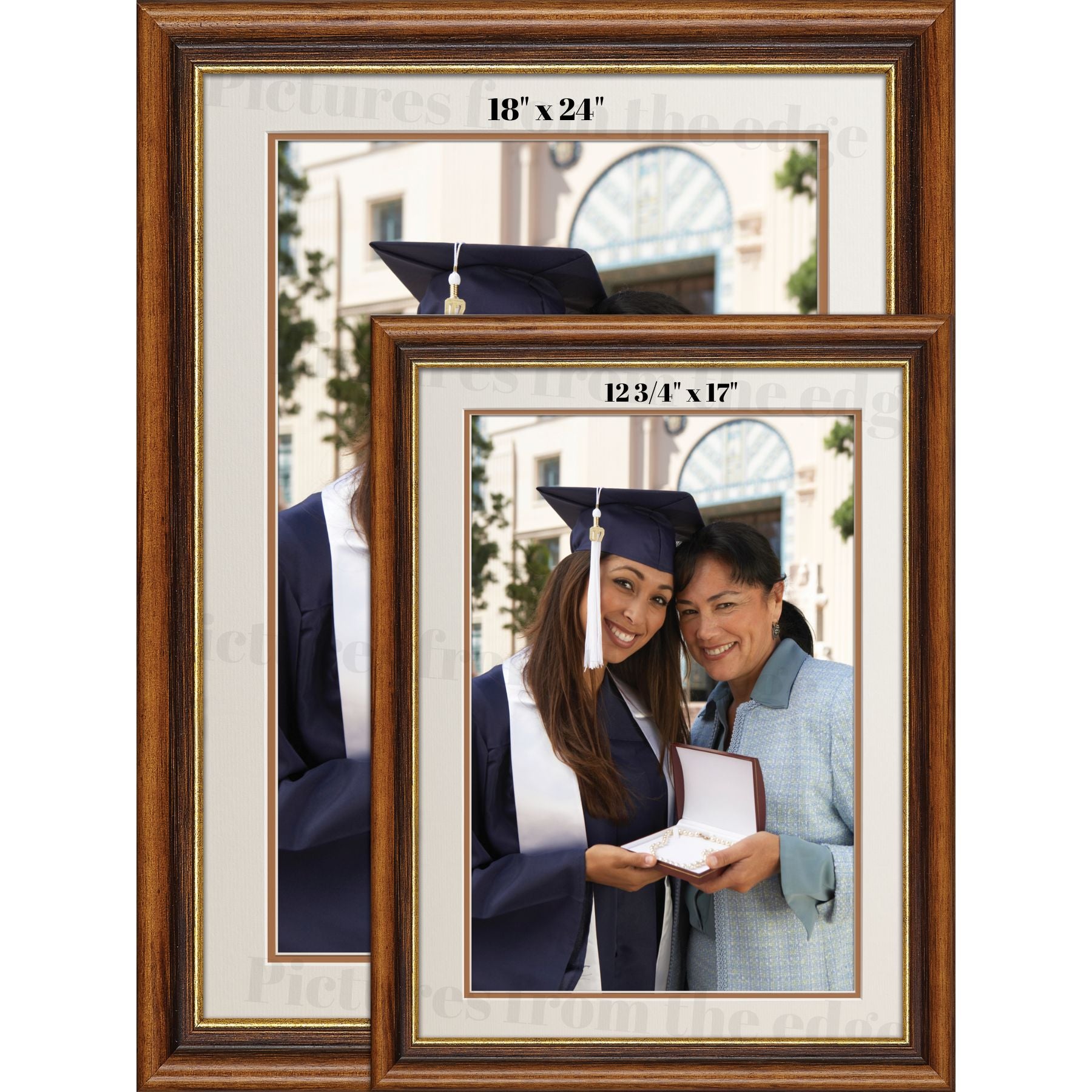 Custom Poster Brown Frame. Moveable and removeable. Celebrate memories